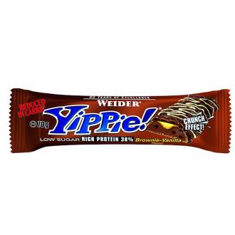 YIPPIE WEIDER barritas brownie-vainilla 12ud. 45gr
