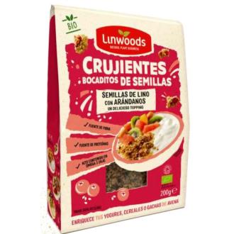 CRUJIENTES DE SEMILLAS DE LINO con arandanos 200gr