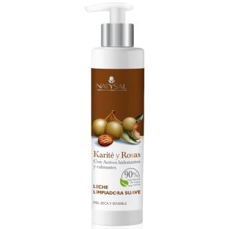 LECHE LIMPIADORA FACIAL karite y rosas 250ml.