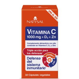 VITAMINA C 1000mg. + D3 + ZINC 32cap.