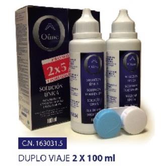 OUNE solução unica lentes de contato pack viagem 2x100ml