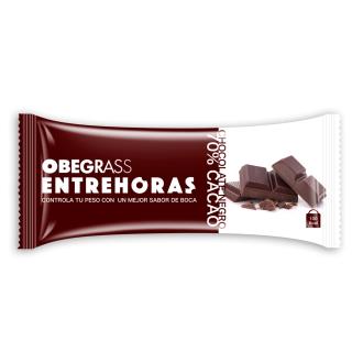 OBEGRAS barritas entrehoras chocolate negro 20ud.