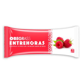 OBEGRAS barritas entrehoras choco-frutos rojo 20ud