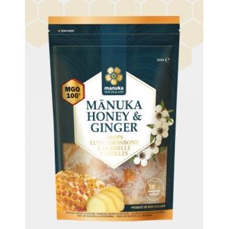 MIEL DE MANUKA MGO 100+ caramelos jengibre 120gr.