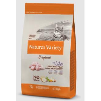 NATURE´S VARIETY FELINE ADULT STERIL PAVO 7kg.