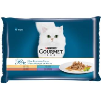 GOURMET PERLE LAMINAS SALSA PAVO ATUN PATO 12x85gr