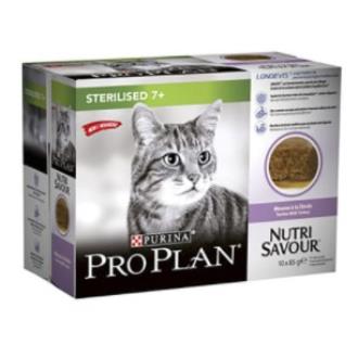 PRO PLAN STERILISED 7+ PAVO 10X85gr.