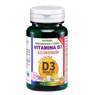 VITAMINA D3 4000ui alta concentracion 60cap.