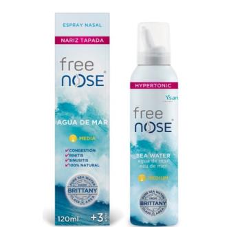 FREE NOSE agua de mar hipertonic media spray 120m