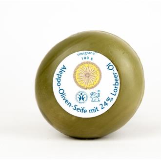 SABONETE EM PASTILHA alepo 24%+laurel 100gr. BIO