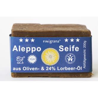 SABONETE EM PASTILHA alepo 24%+laurel 200gr. BIO