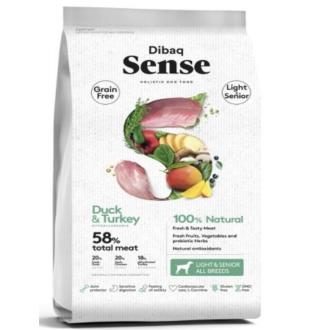DIBAQ SENSE pato e peru - cão senior light 2kg. SG