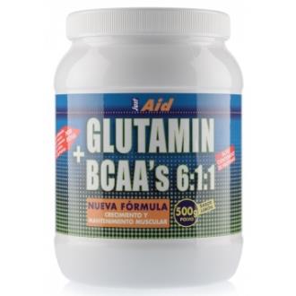 GLUTAMIN + BCAA sabor limão 500gr.