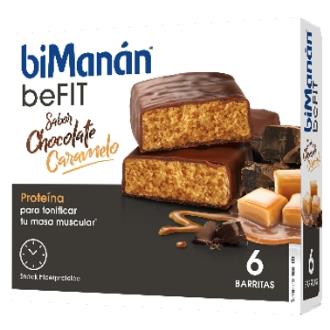 BMN PRO barritas sabor chocolate caramelo 6uds.
