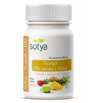 CHÁ VERDE + CHÁ VERMELHO + ANANÁS 60cap.