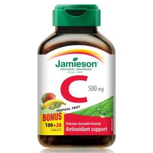 VITAMINA C 500mg. Sabor tropical 100comp.mastic.