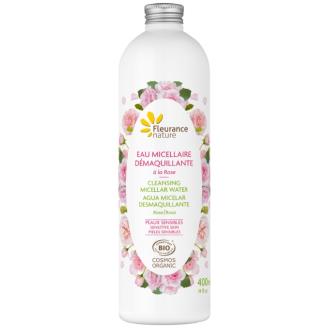AGUA MICELAR DESMAQUILHANTE com rosa 400ml. BIO