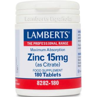 ZINC (Como Citrato) 15 mg. 180comp.